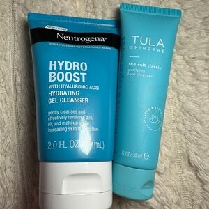Neutrogena and Tula Travel Size Face Cleansers Set (2 ct)